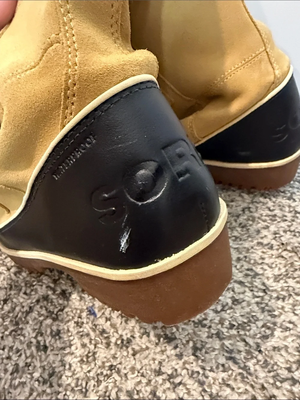 SOREL Womens Curry Leather Tivoli IV Waterproof Tall Snow Boot  Size 9